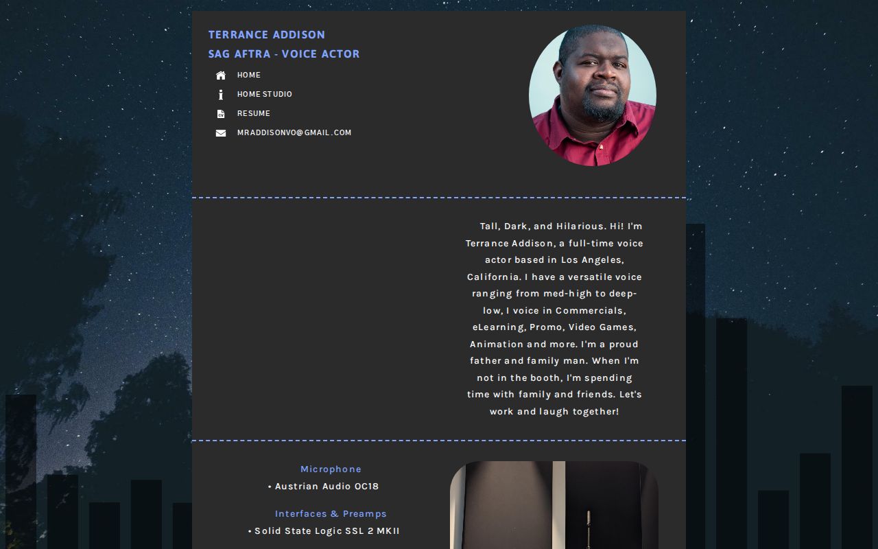 Terrace Rae Actor Terrance Addison | Voice Actor